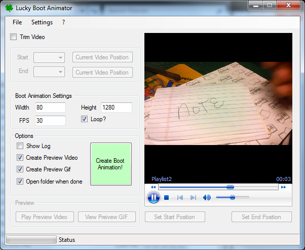 Mencoba Membuat Boot Video